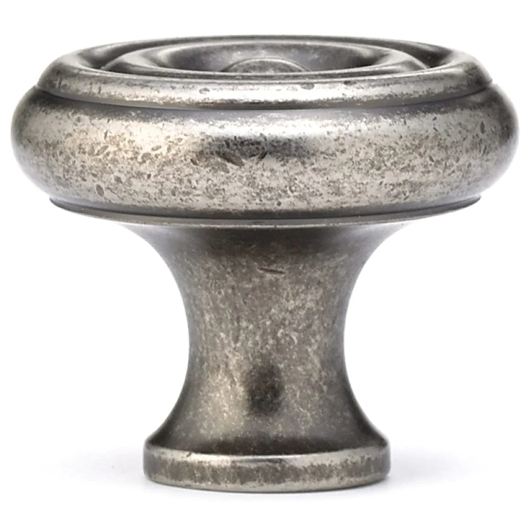 Traditional Knob, 1-1/4" D, Pewter - Image 3