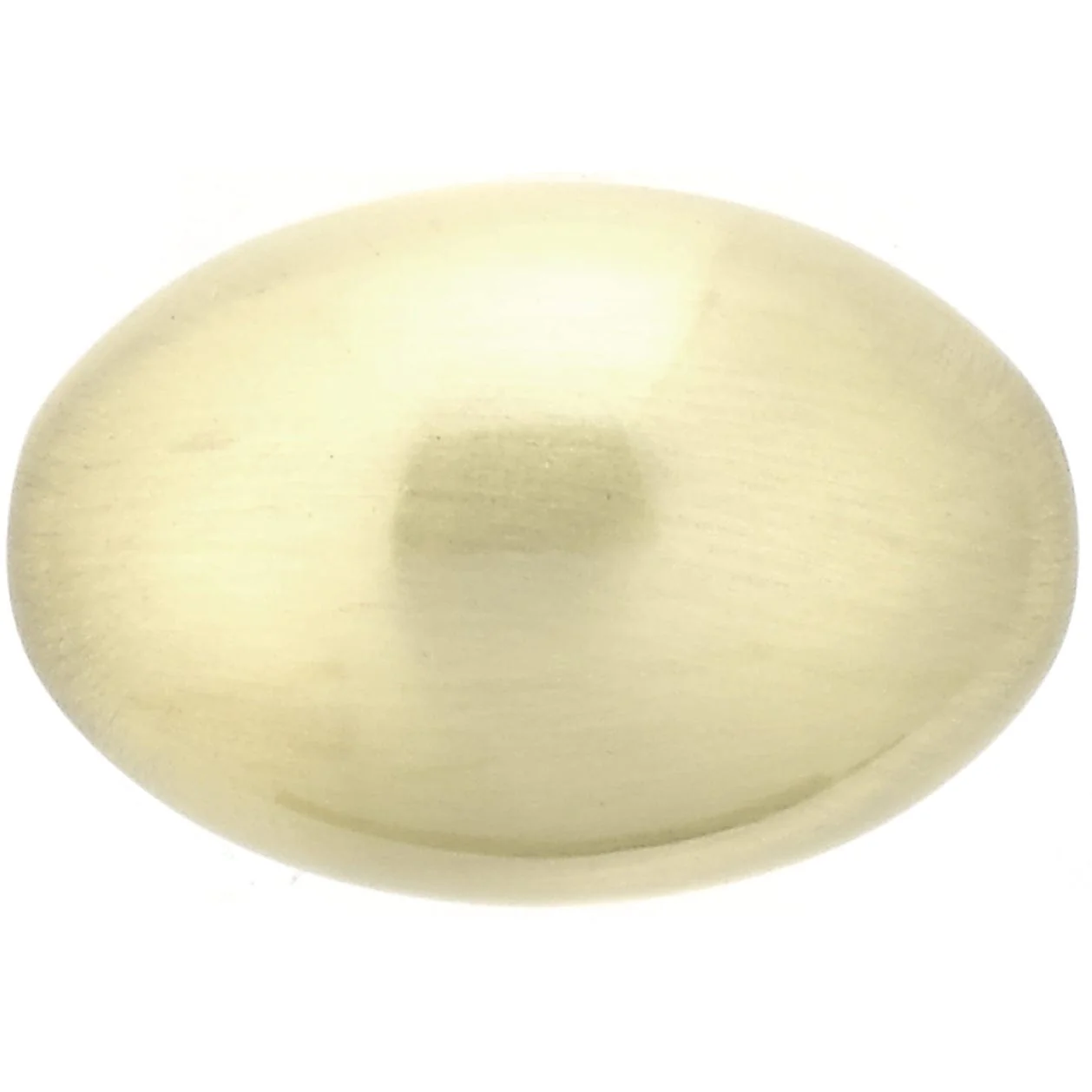Traditional Oval Knob - 1-3/16" x 25/32" - Satin Brass - Image 2