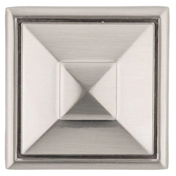 Transitional Knob, 1-1/2" x 1-1/2", Brushed Nickel - Image 2