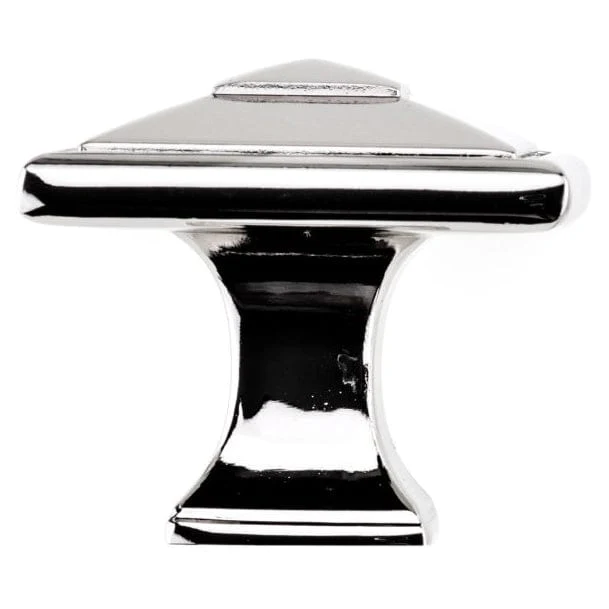 Transitional Square Knob - 1-1/2" x 1-1/2" - Polished Nickel - Image 3