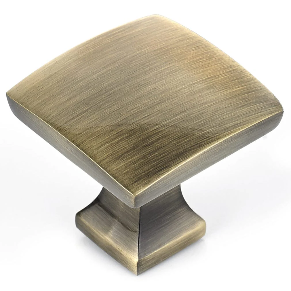 Transitional Knob, 1-5/16" x 1-5/16", Antique English