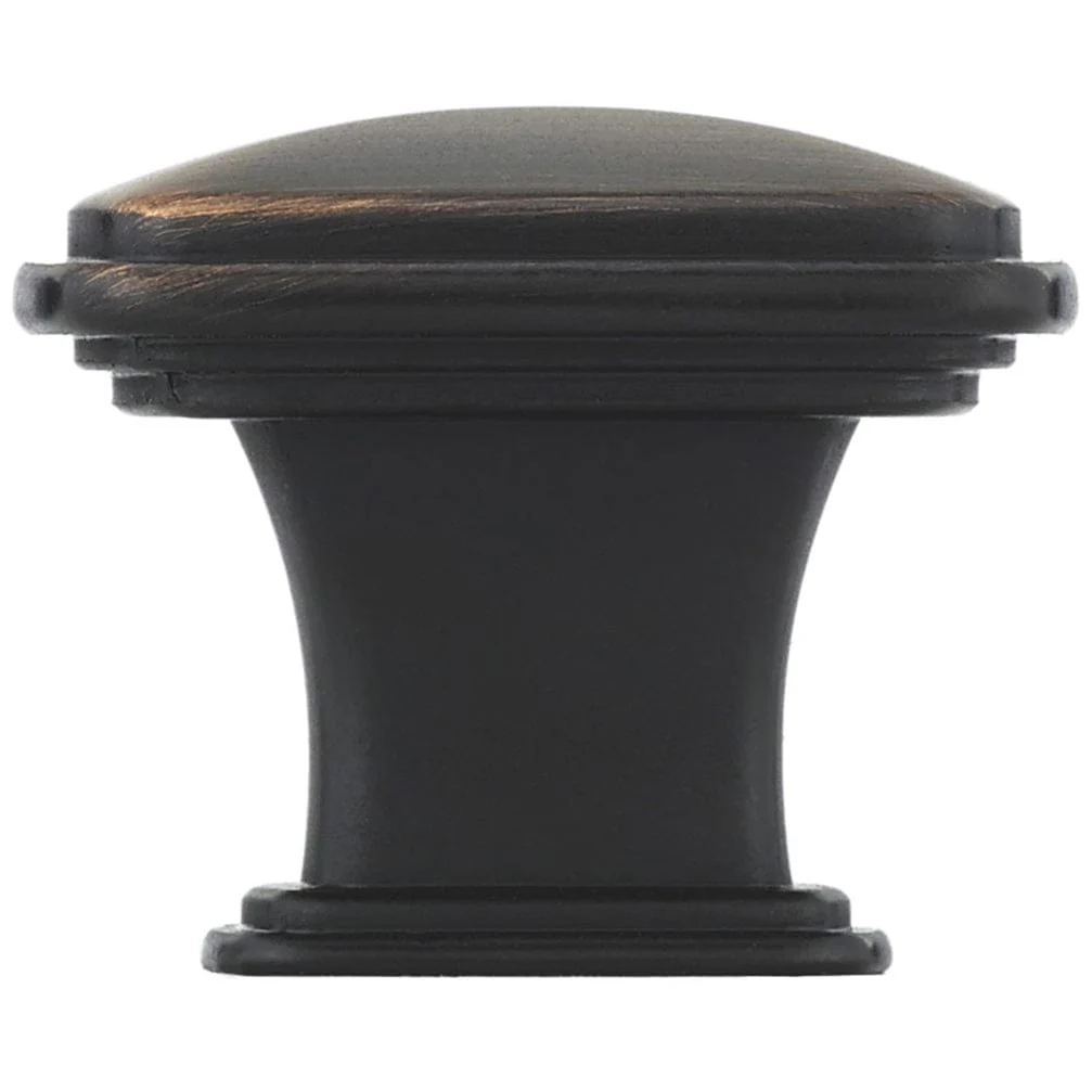 Transitional Knob, 1-7/32" x 1-7/32", Brushed Oil-Rubbed Bronze - Image 3