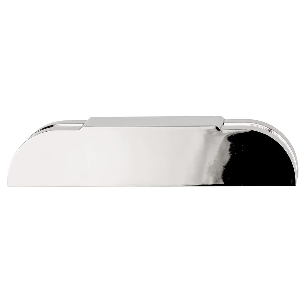 Art Deco Inspired Transitional Metal Pull - Polished Nickel - 5-1/32" Center-to-Center - 5-21-32" L - Image 3