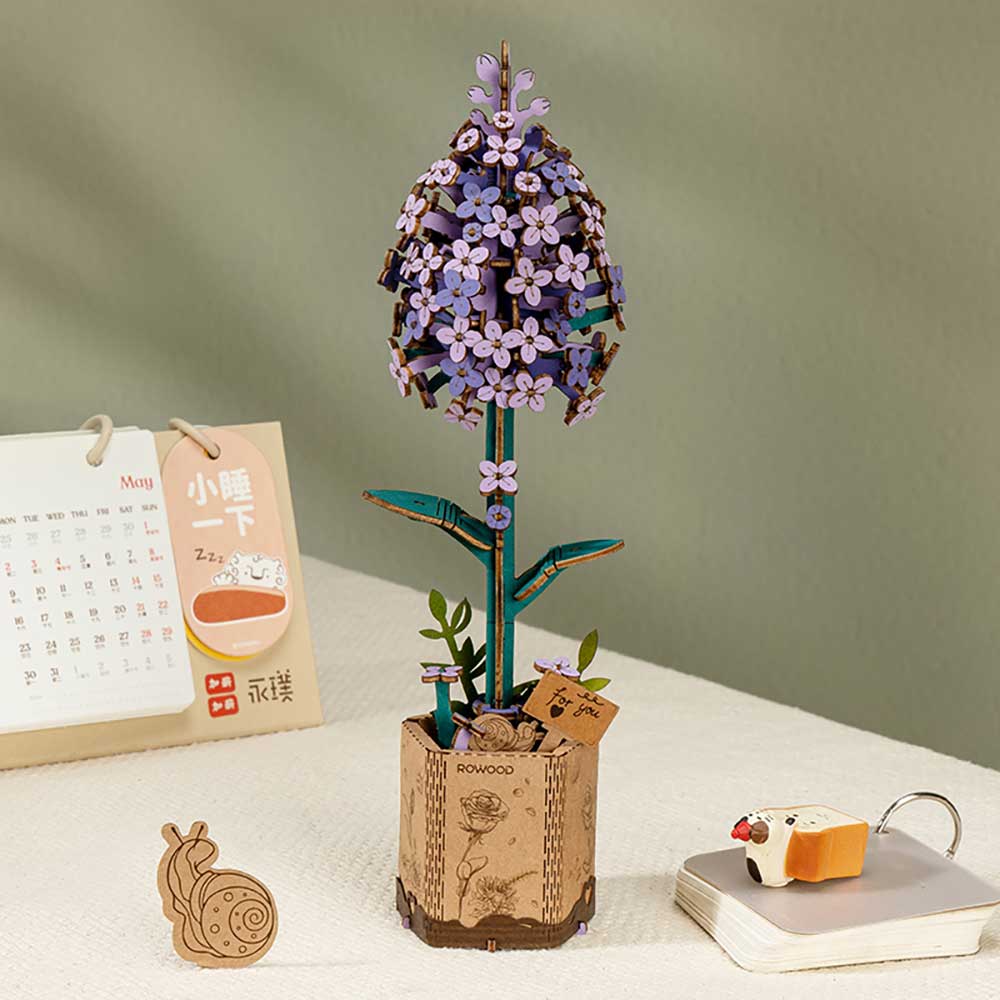 Lilac 3D Wood Puzzle Kit - Image 2