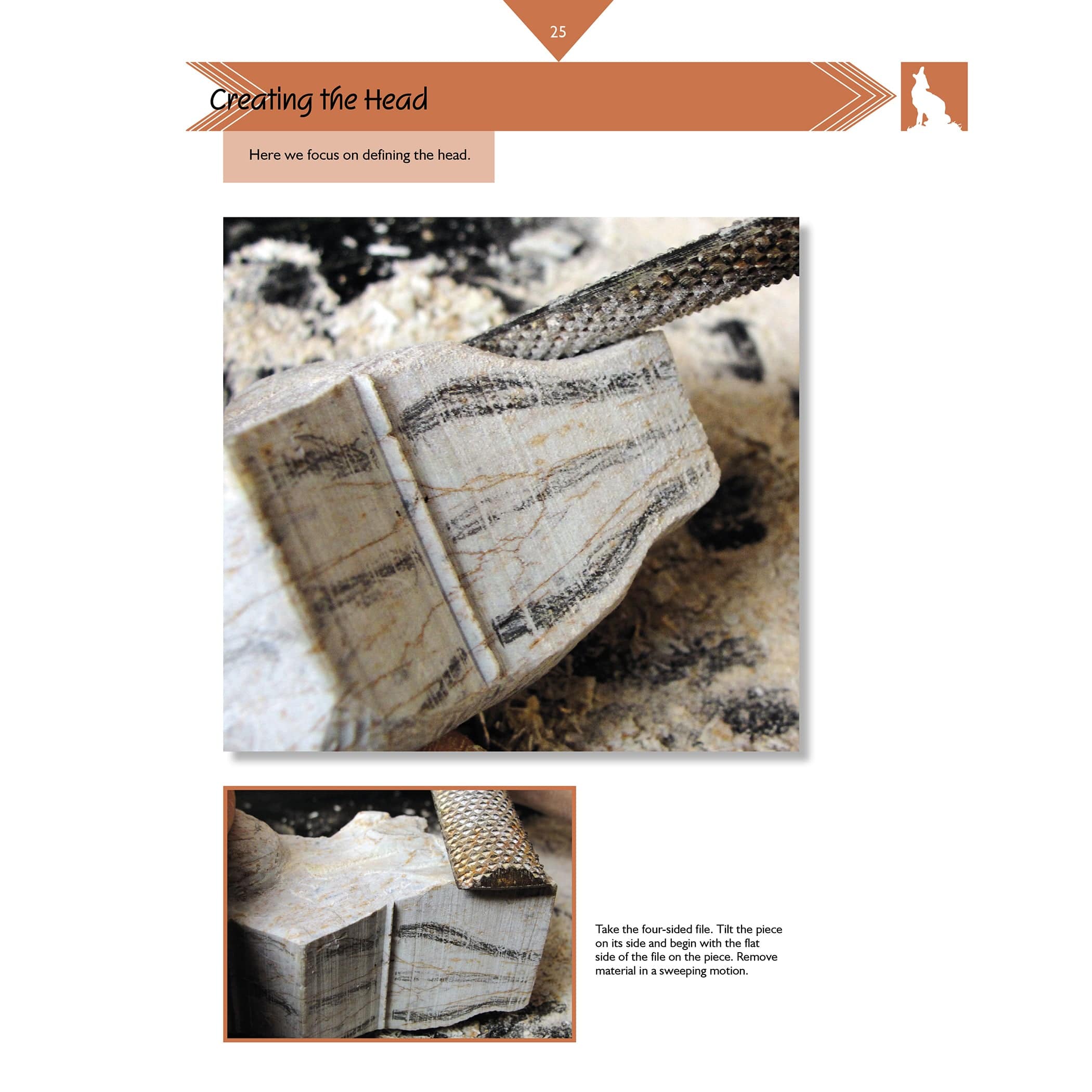 Carving a Coyote in Soapstone - Image 3