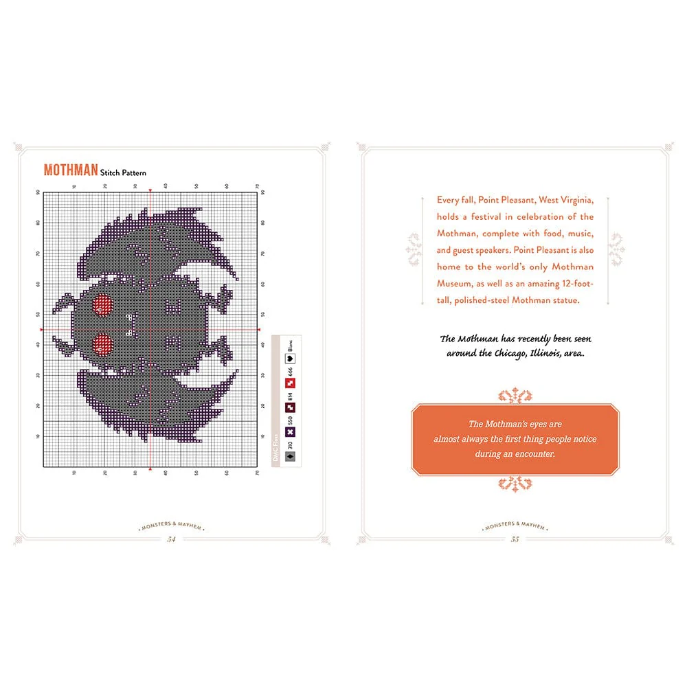 Monsters and Mayhem in Cross-Stitch: Designs and Instructions for 25 Creatures and Cryptids - Image 3