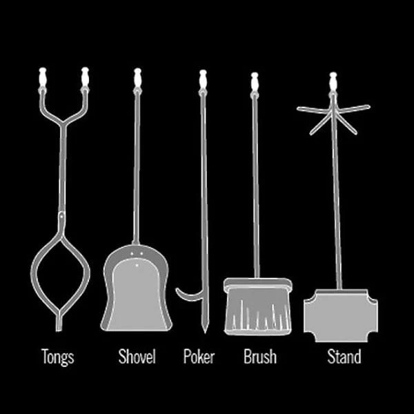 Fireplace Toolset, 5-Pieces - Image 2