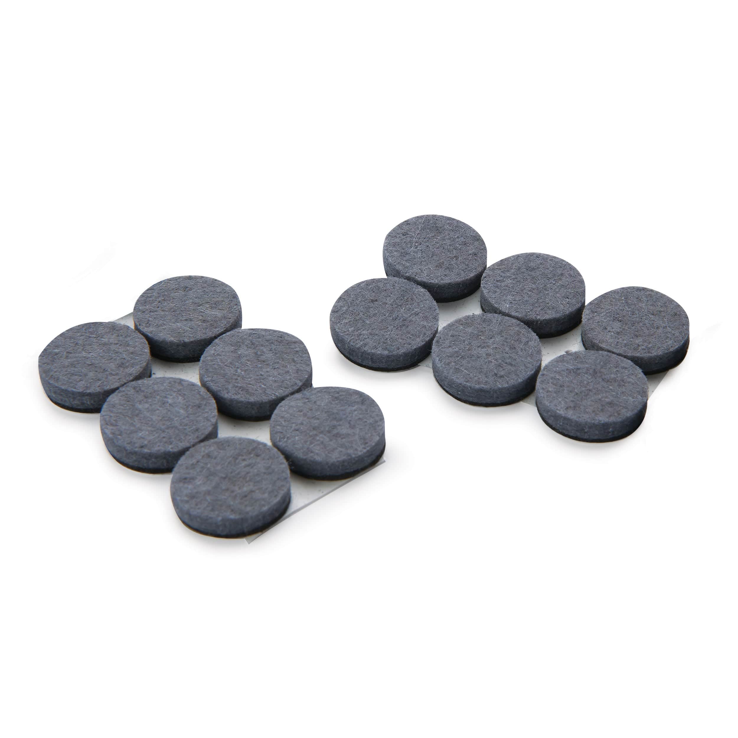 Heavy Duty Self-Stick Felt Pads - 1-1/2" - Round - 12 Piece