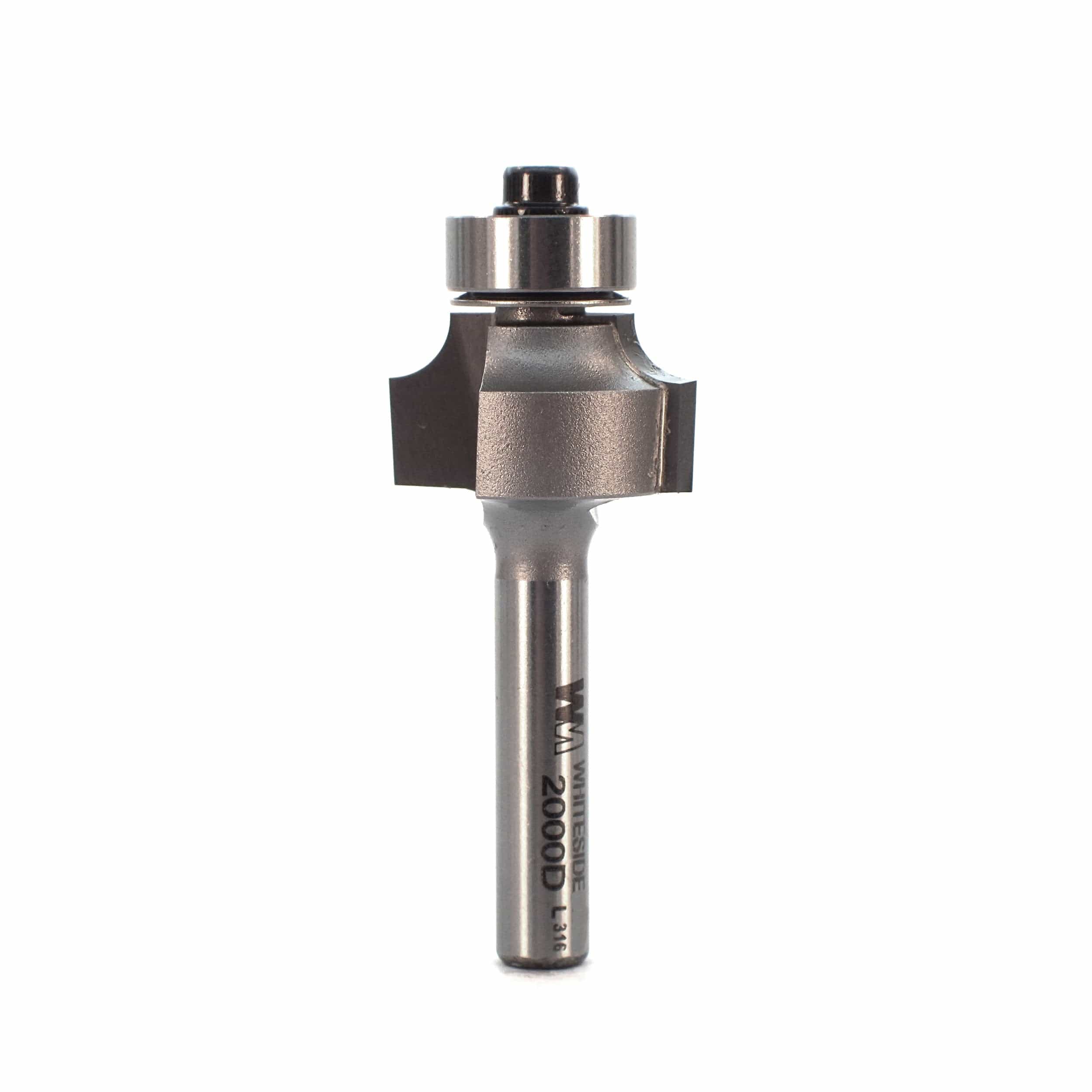 2000D Roundover Router Bit 1/4" SH 5/32" R X 13/16" D X 1/2" CL