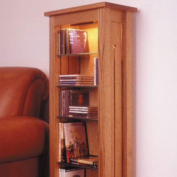 Woodworking Project Paper Plan to Build Arts & Crafts CD & DVD Storage Rack
