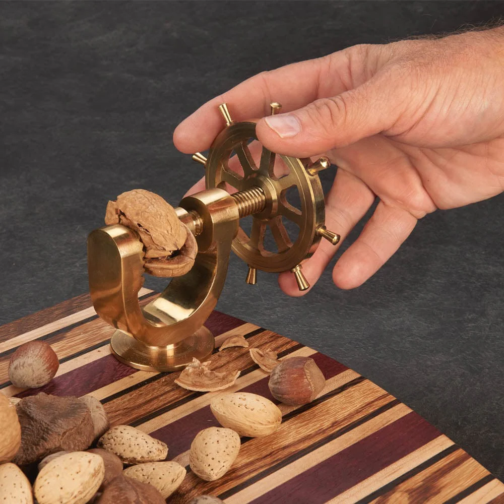 Nutcracker Turning Kit -  Ship's Wheel - Solid Brass - Image 3