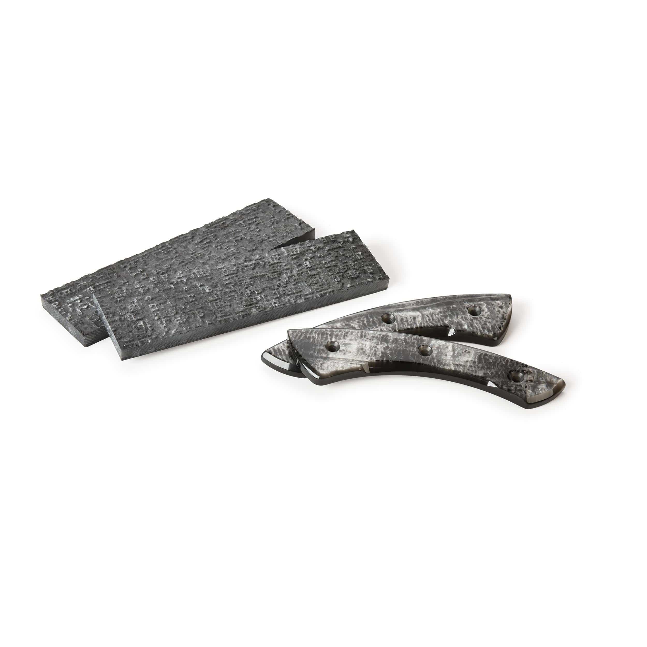Poly Resin Knife Scales - 15/64" x 2" x 7" - Oyster - Pair - Image 2