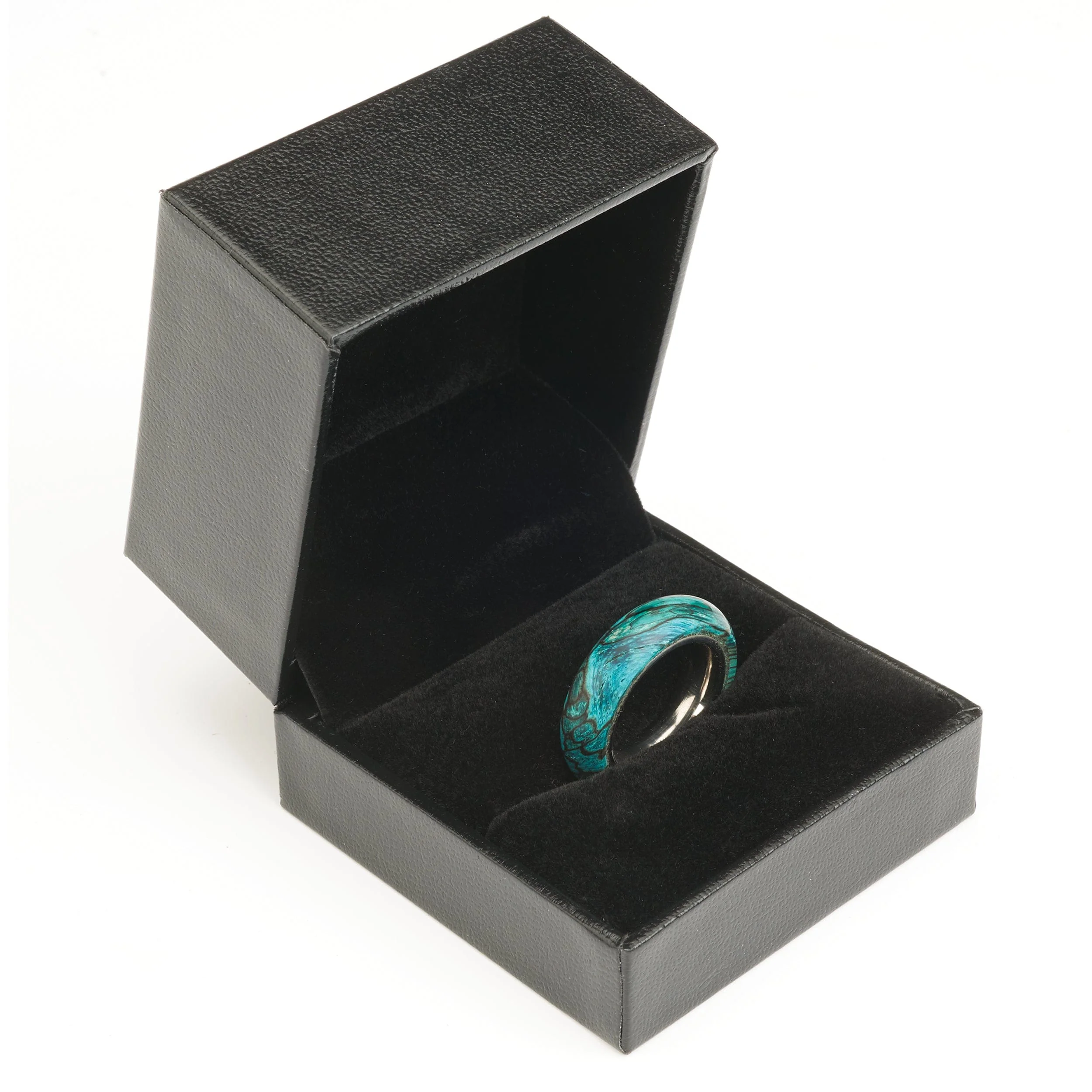 Ring Display Box - Black with Felt Lining - Image 3
